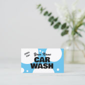 Moderne auto wassen visitekaartsjabloon visitekaartje (Staand voorkant)