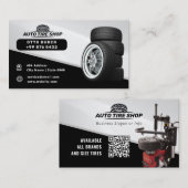 Moderne autobandwinkel | Zwart Visitekaartje (Voorkant / Achterkant)