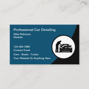 Moderne autodeetailingservice visitekaartje