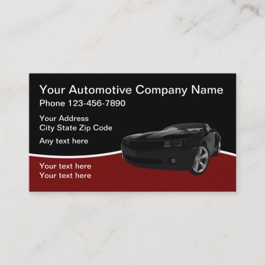 Moderne Autodesign Visitekaartje (Voorkant)