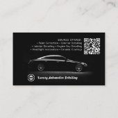 Moderne autogegevens | Zwart Visitekaartje (Achterkant)