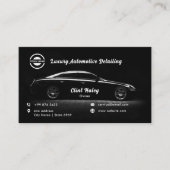 Moderne autogegevens | Zwart Visitekaartje (Voorkant)