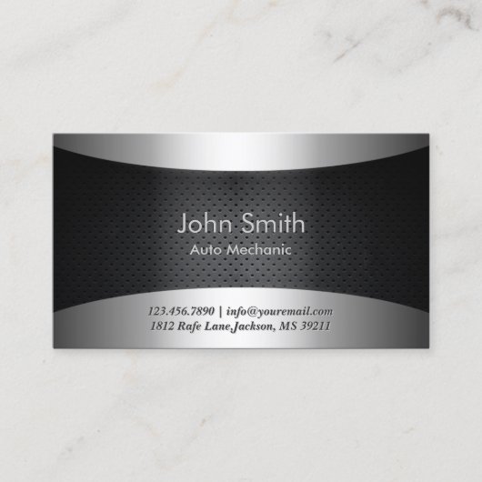 Moderne automatische automatische mechanische repa visitekaartje (Voorkant)