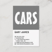 Moderne, automatische mechanische en reparatieserv visitekaartje (Voorkant)