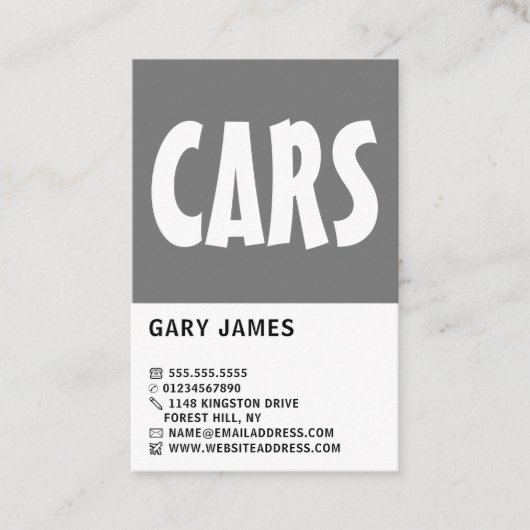 Moderne, automatische mechanische en reparatieserv visitekaartje (Voorkant)