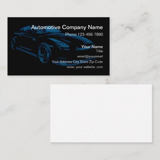 Moderne automobielindustrie visitekaartje (Voorkant / Achterkant)