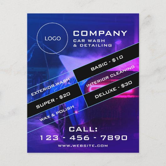 Moderne autoreiniging flyer (Voorkant)