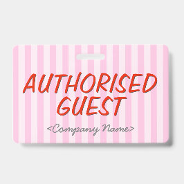 Moderne "AUTORIZED GUEST"-badge Badge