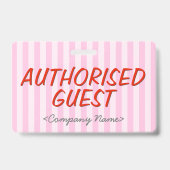 Moderne "AUTORIZED GUEST"-badge Badge (Achterkant)