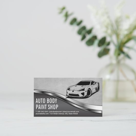 Moderne auto's | Automatische services Visitekaartje (Staand voorkant)