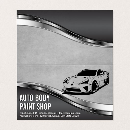 Moderne auto's | Automatische services Visitekaartje (Buitenkant ongevouwen)