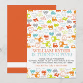 Moderne auto's, vliegtuigen en helikopters, uitnod kaart (Voorkant / Achterkant)