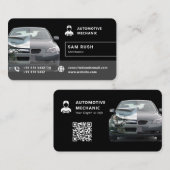 Moderne autotechniek | Zwart Visitekaartje (Voorkant / Achterkant)