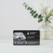 Moderne autotechniek | Zwart Visitekaartje (Staand voorkant)