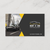 Moderne autoverhuur | Grijs geel Visitekaartje (Achterkant)