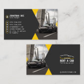 Moderne autoverhuur | Grijs geel Visitekaartje (Voorkant / Achterkant)