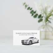 Moderne autoverkoop reparatiewinkel voor auto's visitekaartje (Staand voorkant)