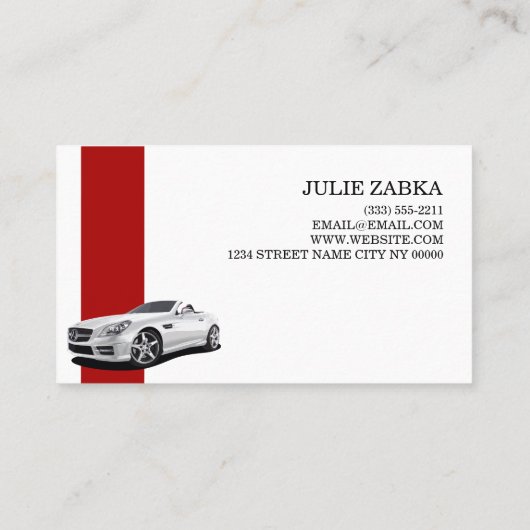 Moderne autoverkoop visitekaartje (Achterkant)