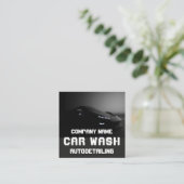 Moderne Autowas Autocleaning QR-code  Vierkante Visitekaartje (Staand voorkant)