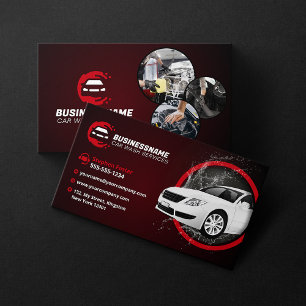 Moderne Autowas Autodetailing Auto Waxen Visitekaartje