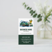 Moderne Autowas Autodetailing Services Groen Visitekaartje (Staand voorkant)