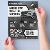 Moderne autowasserij en detailing flyer (Hand)