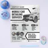 Moderne autoweg auto detailing flyer (Enkel)