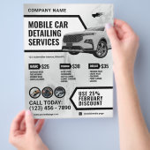 Moderne autoweg auto detailing flyer (Hand)