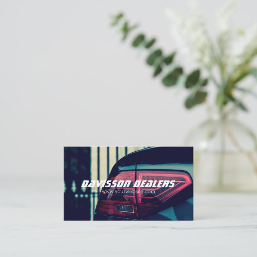 Moderne autowrak visitekaartje (Staand voorkant)