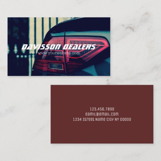 Moderne autowrak visitekaartje (Voorkant / Achterkant)