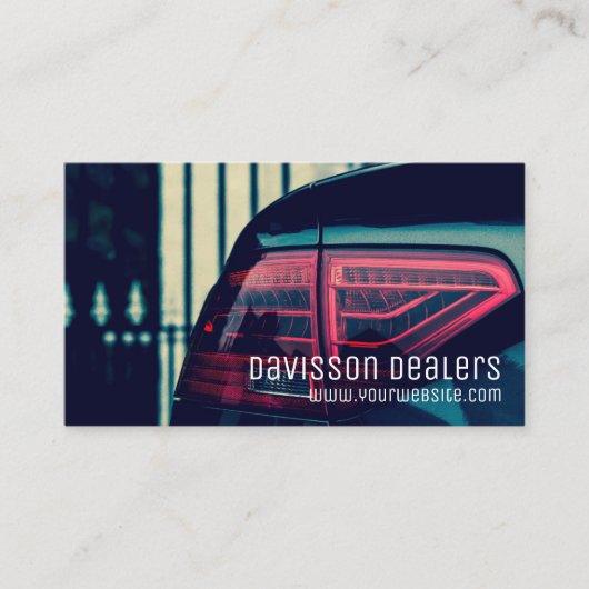 Moderne autowrak visitekaartje (Voorkant)