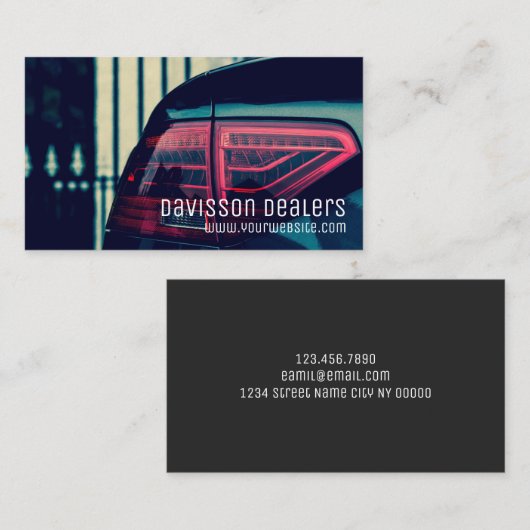 Moderne autowrak visitekaartje (Voorkant / Achterkant)