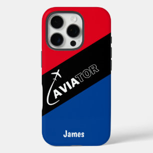 Moderne Aviator,Vliegtuig Vliegen,Luchtvaart,Aange iPhone 16 Pro Hoesje