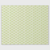 Moderne avocado-groene witte monogram cadeaupapier (Vlak)