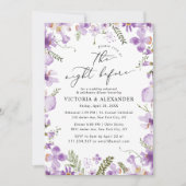 Moderne avond voor bruiloft repetitie diner kaart (Voorkant)