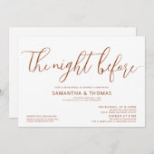 Moderne avond voor het repetitie diner van de brui kaart (Voorkant / Achterkant)