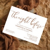 Moderne avond voor het repetitie diner van de brui kaart