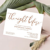 Moderne avond voor het repetitie diner van de brui kaart