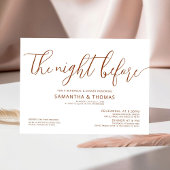 Moderne avond voor het repetitie diner van de brui kaart