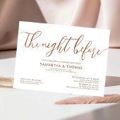 Moderne avond voor het repetitie diner van de brui kaart