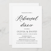 Moderne avond voor repetitie diner kaart (Voorkant / Achterkant)