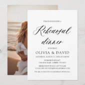 Moderne avond voor repetitie diner kaart (Voorkant / Achterkant)