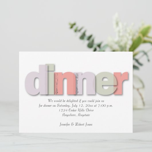 Moderne avondeten kaart (Staand voorkant)