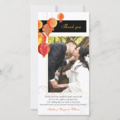 Moderne Aziatische lantaarns bruiloft dank u foto Bedankkaart (Voorkant)