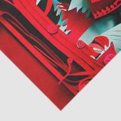 Moderne Aziatische Vrouw Decoupage Tissuepapier (Detail)