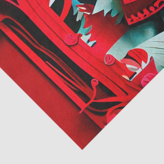 Moderne Aziatische Vrouw Decoupage Tissuepapier (Detail)