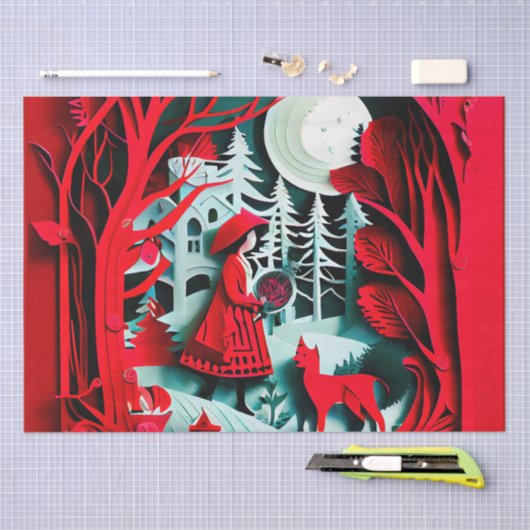 Moderne Aziatische Vrouw Decoupage Tissuepapier (Craft)