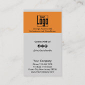 Moderne B2B-services QR-code Grijze verwijzing Kaa (Achterkant)