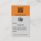 Moderne B2B-services QR-code Grijze verwijzing Kaa (Voorkant)