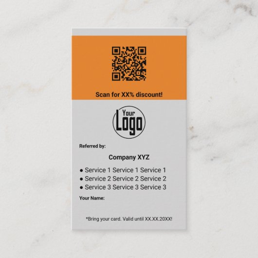 Moderne B2B-services QR-code Grijze verwijzing Kaa (Voorkant)